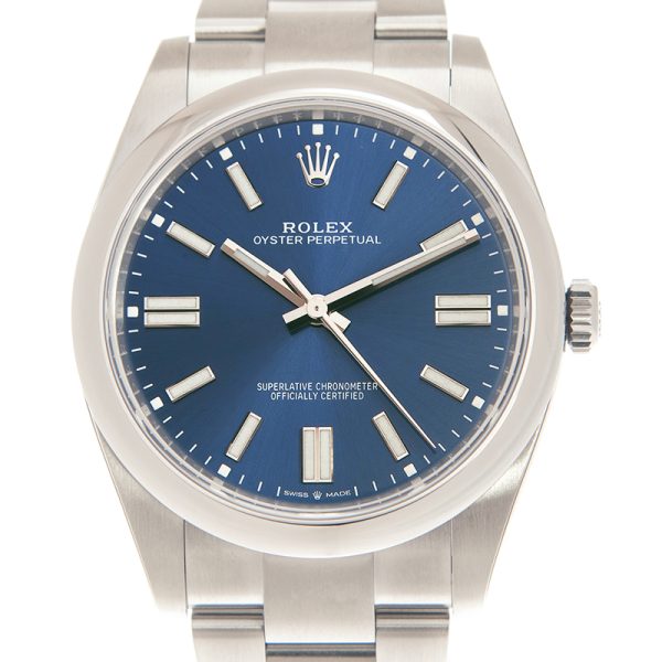 NEW ROLEX OYSTER PERPETUAL 124300-0003 BLUE BRIGHT BLUE