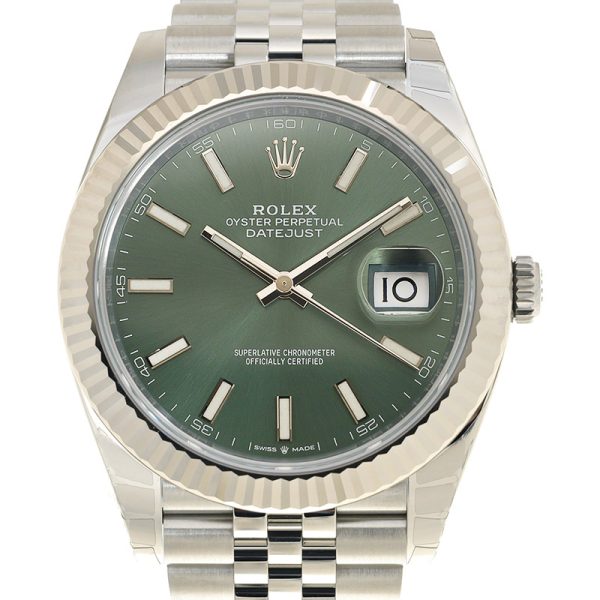 NEW ROLEX DATEJUST 126334-0028 MINT GREEN