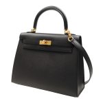 NEW HERMES HANDBAGS KELLY 25 89 SHOULDER BAG/CROSSBODY BAG /HANDBAG NOIR