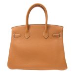 NEW HERMES HANDBAGS BIRKIN 30 1H CLUTCH BAG TOFFEE