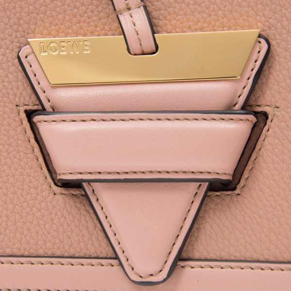 NEW LOEWE HANDBAG 302.12.M15 9190 CALFSKIN ALMOND