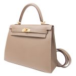 NEW HERMES HANDBAGS KELLY 25 18 SHOULDER BAG/CROSSBODY BAG /HANDBAG ETOUPE