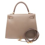 NEW HERMES HANDBAGS KELLY 25 18 SHOULDER BAG/CROSSBODY BAG /HANDBAG ETOUPE