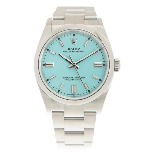 NEW ROLEX OYSTER PERPETUAL 126000-0006 TIFFANY BLUE