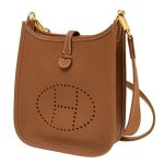 NEW HERMES HANDBAGS EVELYNE 16 37 CROSSBODY BAG GOLD