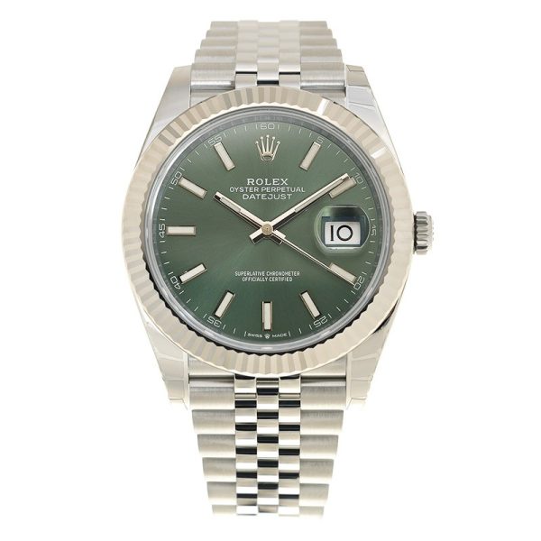 NEW ROLEX DATEJUST 126334-0028 MINT GREEN