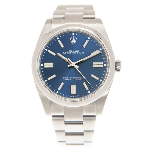 NEW ROLEX OYSTER PERPETUAL 124300-0003 BLUE BRIGHT BLUE