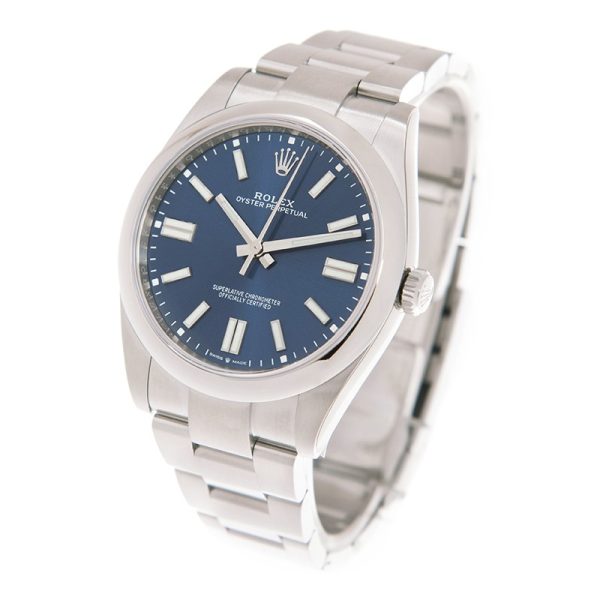 NEW ROLEX OYSTER PERPETUAL 124300-0003 BLUE BRIGHT BLUE