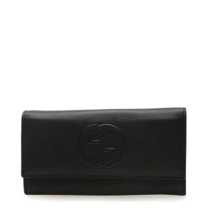 NEW GUCCI WALLETS SOHO 282414 A7M0G 1000 LONG BUTTON WALLET