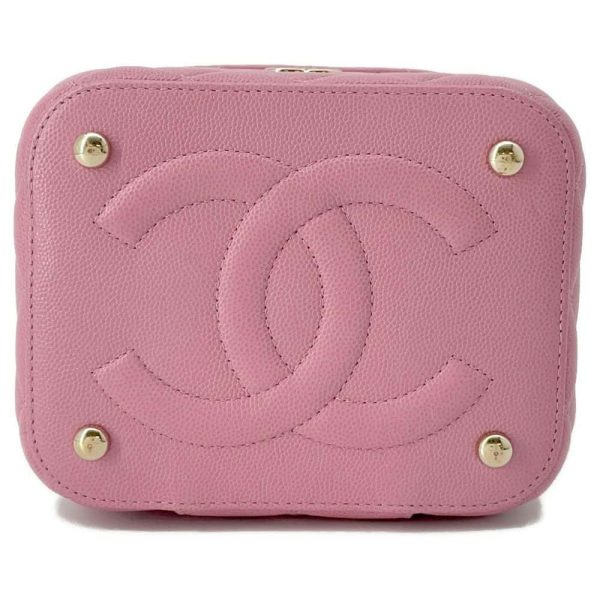 CHANEL Vanity ChainShoulder Bag Pink Caviar Leather