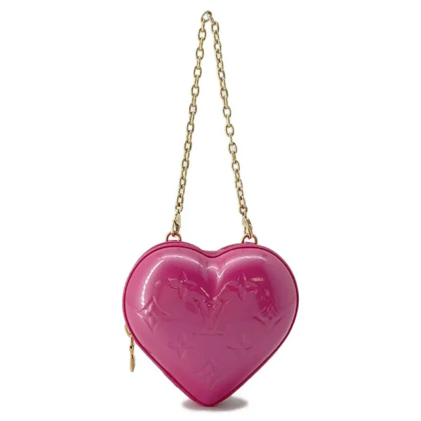 LOUIS VUITTON Keep My Heart Neon Pink M82966 Monogram Vernis Leather