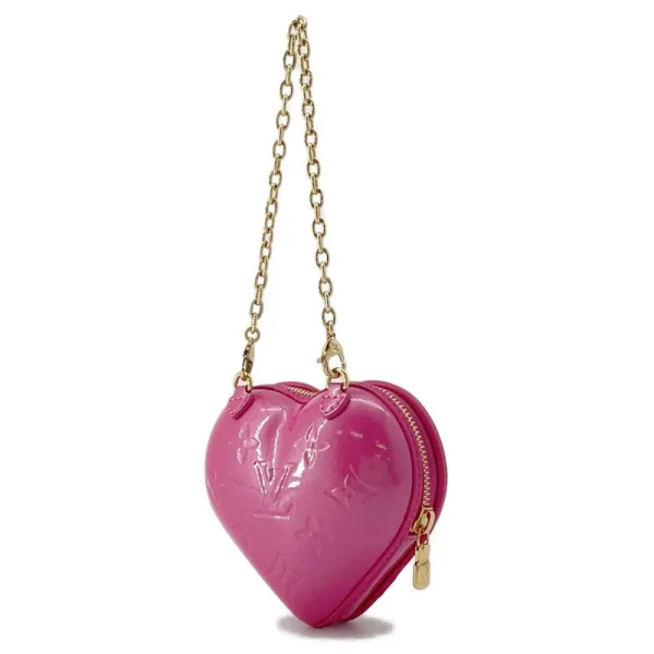 LOUIS VUITTON Keep My Heart Neon Pink M82966 Monogram Vernis Leather