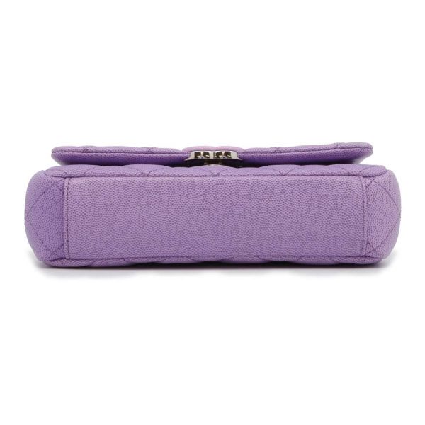 CHANEL Mini flap Bag Purple AS4598 Caviar Leather