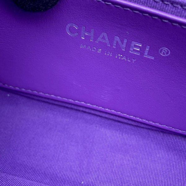 CHANEL Mini flap Bag Purple AS4598 Caviar Leather