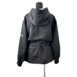 LOUIS VUITTON Lightweight Crinkle Parka Size 42 Noir 1AFGKP Nylon100%