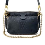 LOUIS VUITTON Multi Pochette Accessoires Noir M58520 Monogram Empreinte Leather Wild at Heart