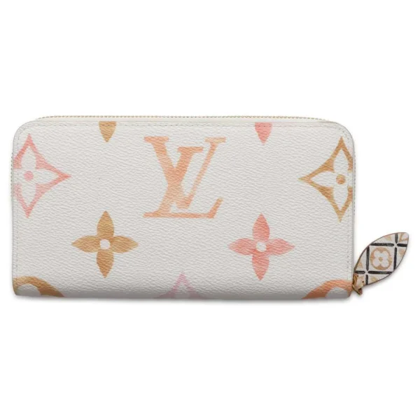 LOUIS VUITTON Zippy Wallet by the Pool Beige/Pink M82385 Monogram / Giant