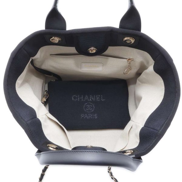 CHANEL Deauville Line Black AS3257 Mix Fiber