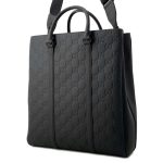 GUCCI 2way Shoulder Tote Black 771238 Rubber effect leather