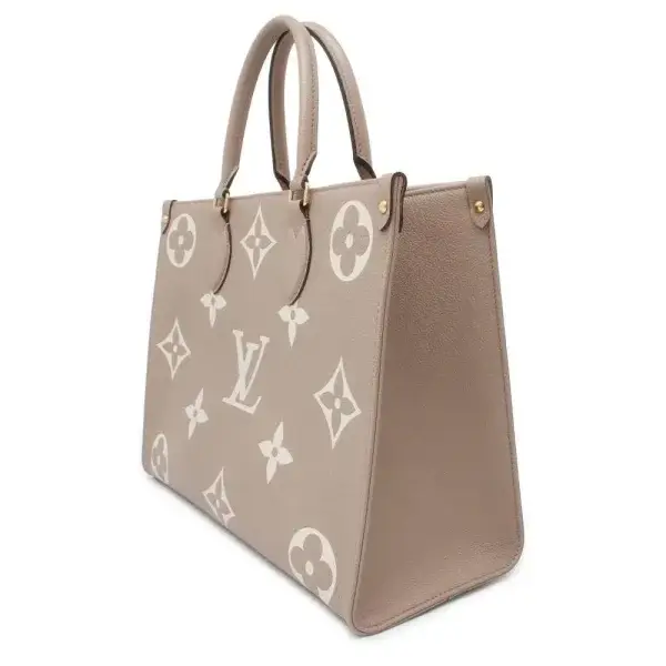 LOUIS VUITTON Onthego Tourterelle/Claim M45494 Monogram Empreinte Leather Size MM