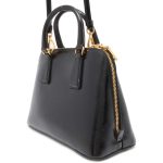 PRADA Promenade 2WAY Handbag Black BL0838 Patent Leather