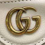 GUCCI Diana Bamboo Handbag White 750396 Leather Size Small