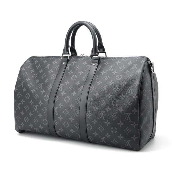 LOUIS VUITTON Keepall Bandouliere Noir M40569 Monogram Eclipse Size 45