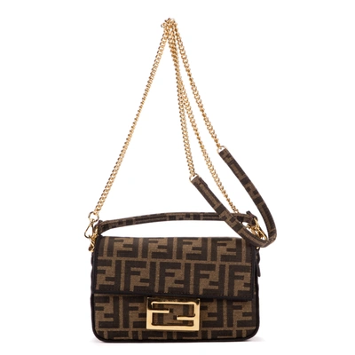 Fendi Baguette Mini Jacquard FF Fabric Bag